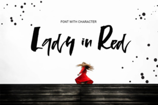 Lady in Red Font: Bold Energy for Editorial Layouts
