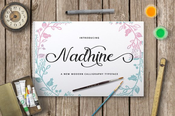 Nadhine Font: Elegant Script for Editorial Design