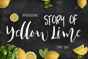 Story of Yellow Lime Font for Editorial Design