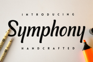 Symphony Font: Modern Script for Handmade Products