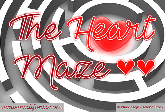 The Heart Maze Font: Elegant Script for Crafters