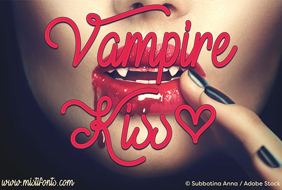 Vampire Kiss Font: Elevating Web Design with Enchanting Script