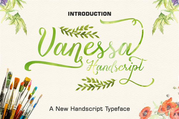 Vanessa Handscript Font for Editorial Design